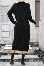 Load image into Gallery viewer, Notched Neck Dropped Shoulder Button-Down Midi Dress