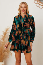 Load image into Gallery viewer, Floral Button Up Collared Neck Shirt Dress