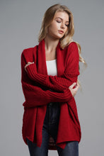 Load image into Gallery viewer, Double Take Dolman Sleeve Open Front Ribbed Trim Longline Cardigan