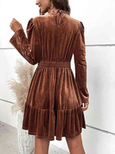 Load image into Gallery viewer, Smocked Waist Long Sleeve Dress