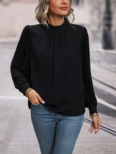 Load image into Gallery viewer, Round Neck Puff Sleeve Blouse