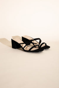 CRIMP-S MULE SANDAL HEELS