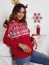 Load image into Gallery viewer, Christmas Drawstring Hoodie with Pocket