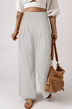 Load image into Gallery viewer, Smocked High Waist Wide Leg Pants