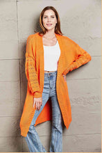 Load image into Gallery viewer, Double Take Horizontal Ribbing Open Front Duster Cardigan