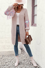 Load image into Gallery viewer, Fringe Sleeve Dropped Shoulder Cardigan