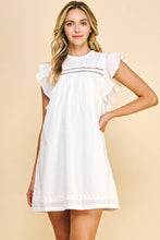 Load image into Gallery viewer, ROUND NECK TUNIC DRESS - OFF WHITE: S