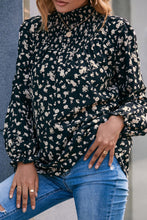 Load image into Gallery viewer, Floral Mock Neck Blouse