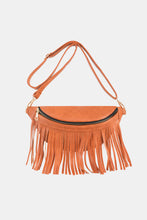 Load image into Gallery viewer, Fringed PU Leather Sling Bag