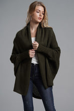 Load image into Gallery viewer, Double Take Dolman Sleeve Open Front Ribbed Trim Longline Cardigan