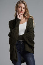 Load image into Gallery viewer, Double Take Dolman Sleeve Open Front Ribbed Trim Longline Cardigan