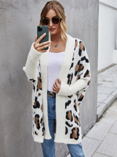 Load image into Gallery viewer, Leopard Pattern Fuzzy Cardigan