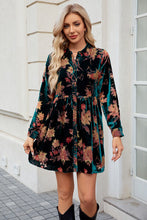 Load image into Gallery viewer, Floral Button Up Collared Neck Shirt Dress