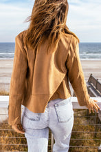 Load image into Gallery viewer, Zip-Up Suede Jacket