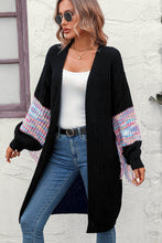 Load image into Gallery viewer, Fringe Sleeve Dropped Shoulder Cardigan