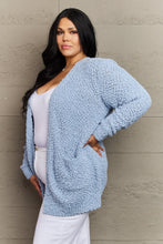 Load image into Gallery viewer, Zenana Falling For You Full Size Open Front Popcorn Cardigan