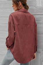 Load image into Gallery viewer, Button Front Drop Shoulder Corduroy Shirt