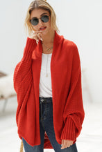 Load image into Gallery viewer, Double Take Dolman Sleeve Open Front Ribbed Trim Longline Cardigan