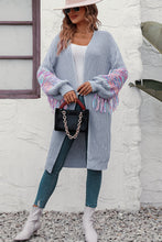 Load image into Gallery viewer, Fringe Sleeve Dropped Shoulder Cardigan