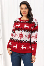 Load image into Gallery viewer, Reindeer Round Neck Sweater