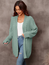 Load image into Gallery viewer, Warm Fall Mixed Knit Open Front Longline Cardigan