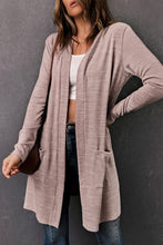 Load image into Gallery viewer, Long Sleeve Open Front Cardigan with Pocket
