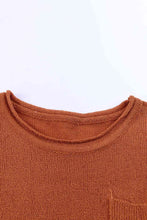 Load image into Gallery viewer, Exposed Seam Round Neck Knit Top