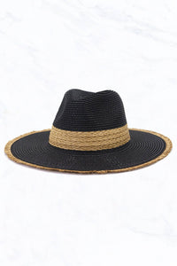 New Raw Edge Stitching Sunscreen Big Brim Straw Hat