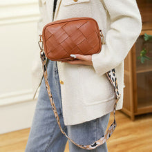 Load image into Gallery viewer, PU Leather Woven Crossbody Bag