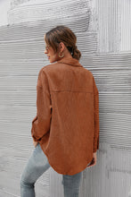 Load image into Gallery viewer, Button Front Drop Shoulder Corduroy Shirt