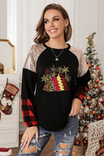 Load image into Gallery viewer, Sequin Christmas Tree Graphic  Long Sleeve T-Shirt