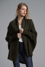 Load image into Gallery viewer, Double Take Dolman Sleeve Open Front Ribbed Trim Longline Cardigan