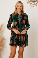 Load image into Gallery viewer, Floral Button Up Collared Neck Shirt Dress