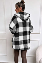 Load image into Gallery viewer, Double Take Full Size Plaid Long Sleeve Hooded Coat