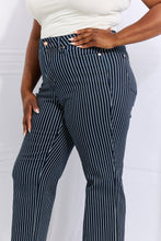 Load image into Gallery viewer, Judy Blue Cassidy Full Size High Waisted Tummy Control Striped Straight Jeans