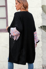 Load image into Gallery viewer, Fringe Sleeve Dropped Shoulder Cardigan