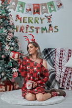 Load image into Gallery viewer, Christmas Asymmetrical Neck Long Sleeve Dress