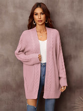 Load image into Gallery viewer, Warm Fall Mixed Knit Open Front Longline Cardigan