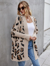 Load image into Gallery viewer, Leopard Pattern Fuzzy Cardigan