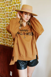 Happy Halloween Brown Sweatshirt