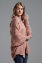 Load image into Gallery viewer, Double Take Dolman Sleeve Open Front Ribbed Trim Longline Cardigan