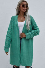 Load image into Gallery viewer, Double Take Horizontal Ribbing Open Front Duster Cardigan