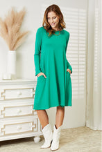 Load image into Gallery viewer, Zenana Full Size Long Sleeve Flare Dress with Pockets
