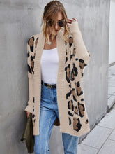 Load image into Gallery viewer, Leopard Pattern Fuzzy Cardigan