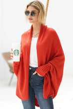 Load image into Gallery viewer, Double Take Dolman Sleeve Open Front Ribbed Trim Longline Cardigan