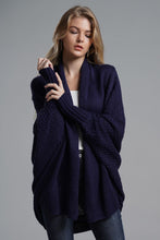 Load image into Gallery viewer, Double Take Dolman Sleeve Open Front Ribbed Trim Longline Cardigan