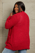 Load image into Gallery viewer, Zenana Falling For You Full Size Open Front Popcorn Cardigan