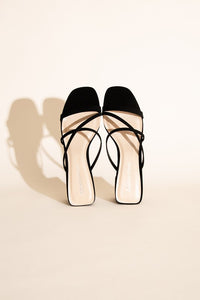 CRIMP-S MULE SANDAL HEELS