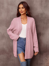 Load image into Gallery viewer, Warm Fall Mixed Knit Open Front Longline Cardigan