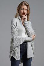 Load image into Gallery viewer, Double Take Dolman Sleeve Open Front Ribbed Trim Longline Cardigan